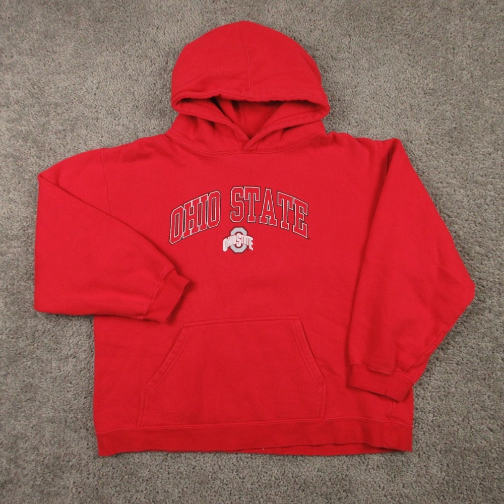 Ohio State Buckeyes Sweater Boys XL Red Hoodie Sweatshirt NCAA Fleece Football
